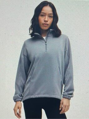 lululemon athletica Women's Light Gray Quarter-Zip Pullover
